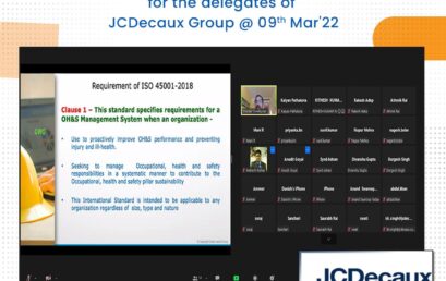 ISO 45001 2018 Lead Auditor  In-Company Training at JCDecaux