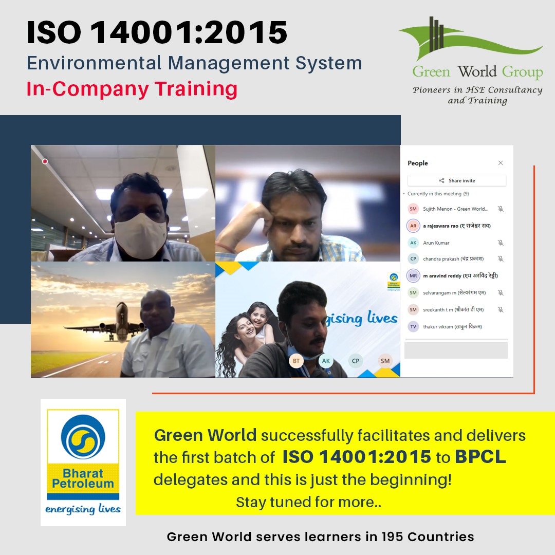 Green World Had Conducted In-House Virtual Training on ISO 14001:2015 EMS in Bharat Petroleum Corporation Limited