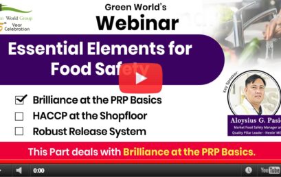 HACCP & Essentials of Food Safety – Brilliance at PRP Basics