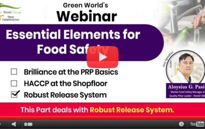 HACCP & Essentials of Food Safety – Robust Release System