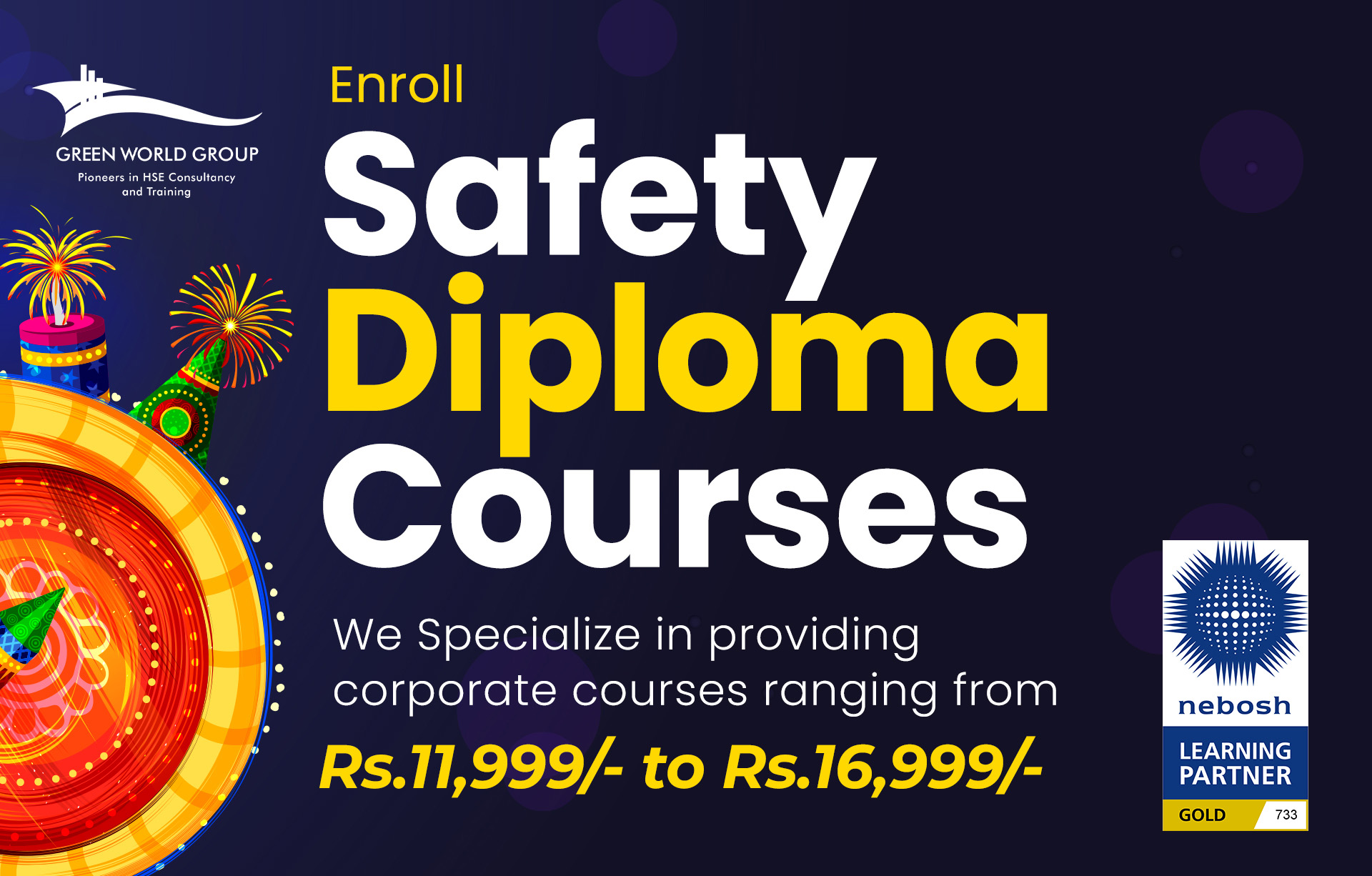 Nebosh HSW course in INDIA, Nebsoh Health and safety at work training in India