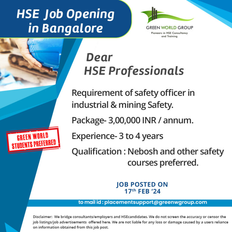 Safety officer jobs in Chennai Kolkata Mumbai Bangalore Hyderabad