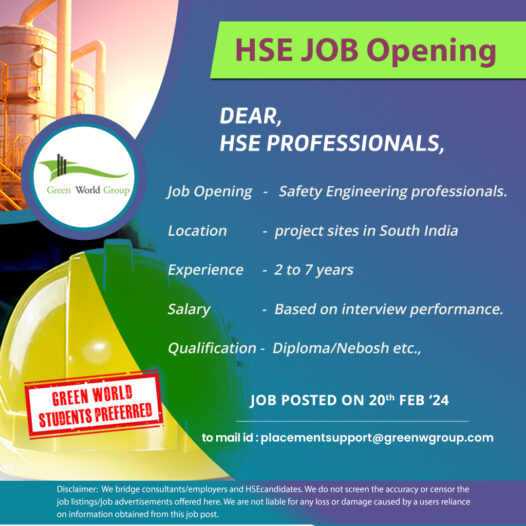 Safety officer jobs in Chennai Kolkata Mumbai Bangalore Hyderabad