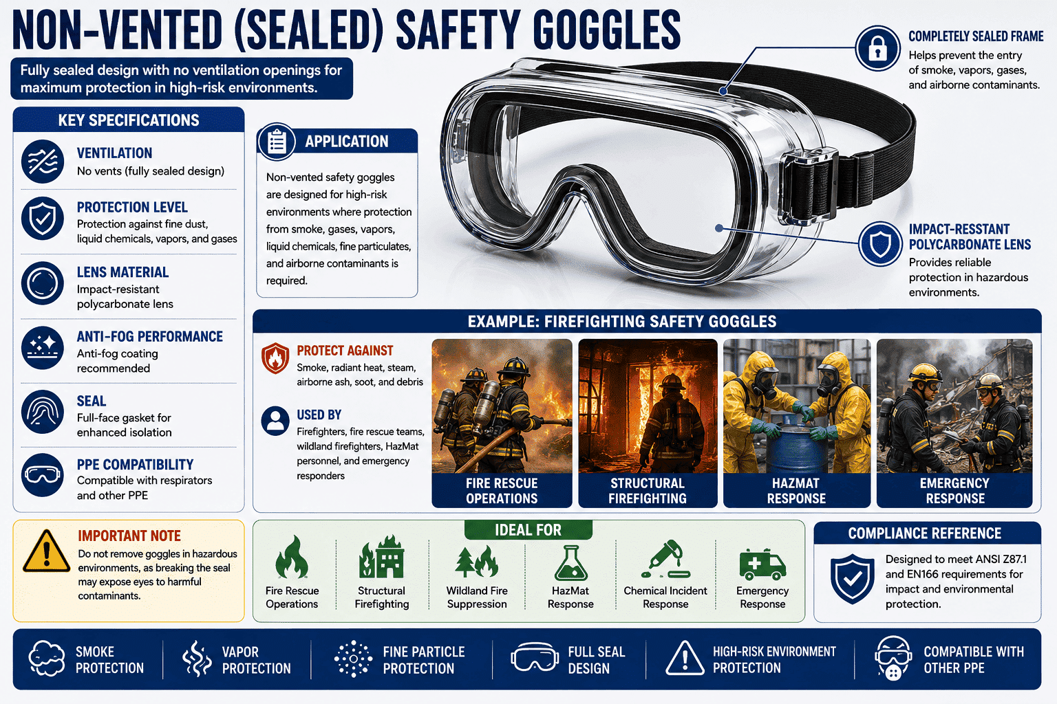 Indirect Vent Safety Googles Key facts