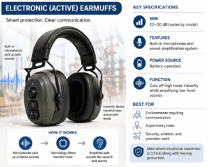 Electronic (Active)Earmuffs Key Specification and Uses