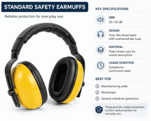 Standard Safety Earmuffs Key Specification and Uses