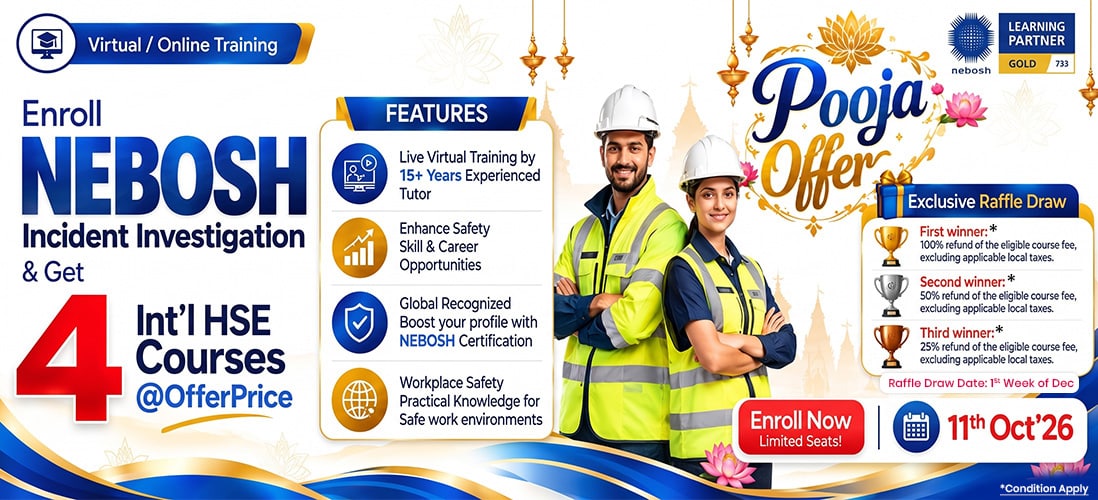 NEBOSH Incident Investigation Online Course Training in India
